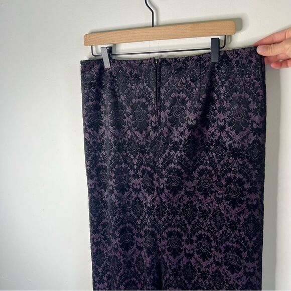 LIP SERVICE Vintage Black and Purple Velvet Lace Maxi Pencil Skirt Large LA USA - Picture 5 of 12